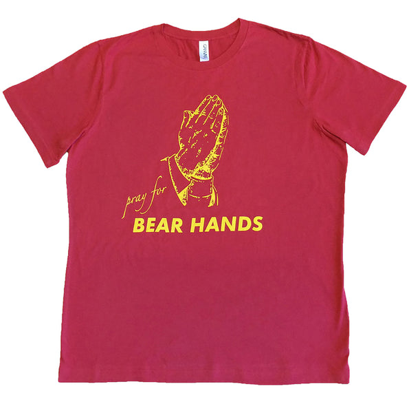 Pray for Bear Hands Red T Shirt