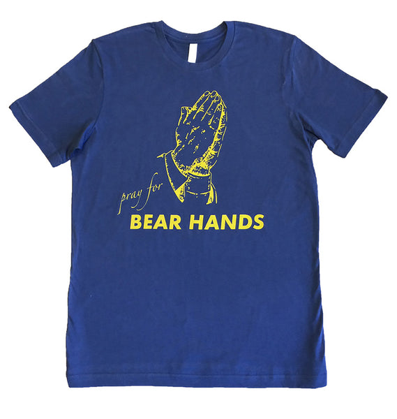 Pray for Bear Hands Blue T Shirt